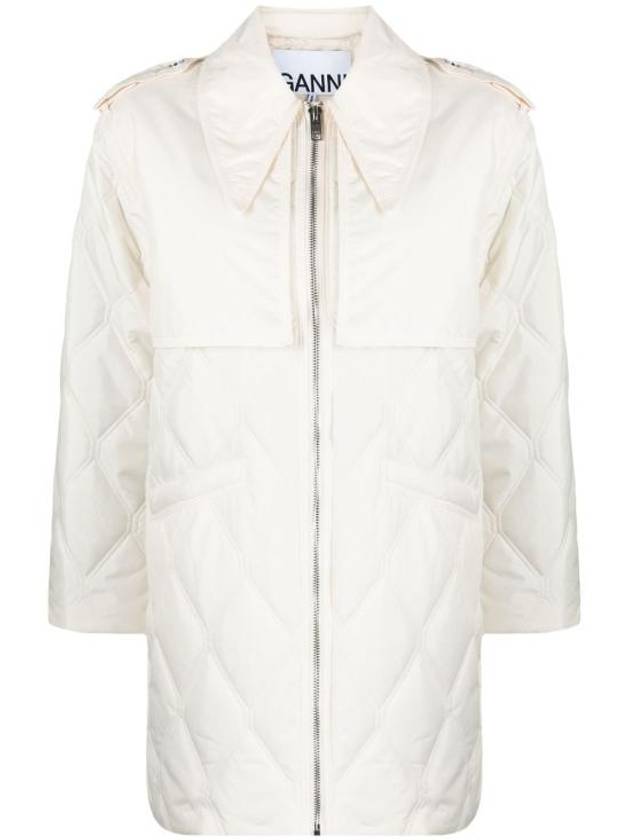 Women's Quilted Padding White - GANNI - BALAAN 2