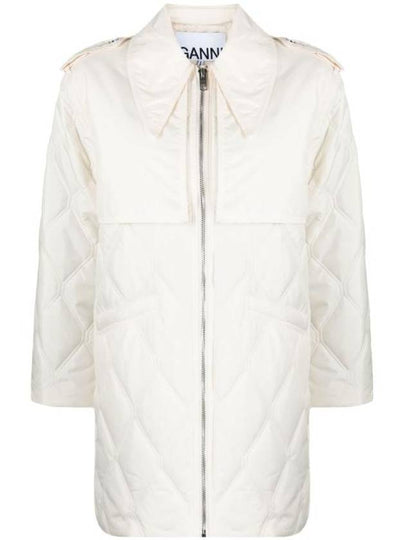 Women's Quilted Padding White - GANNI - BALAAN 2