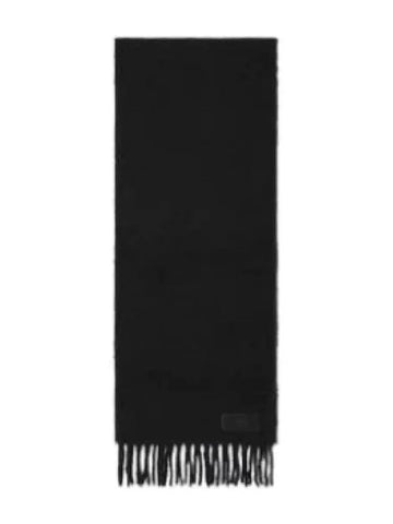 Oversized alpaca muffler black scarf - AMI - BALAAN 1