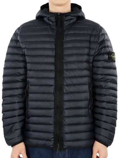 Loom Woven Chambers Down Padding Dark Navy - STONE ISLAND - BALAAN 2