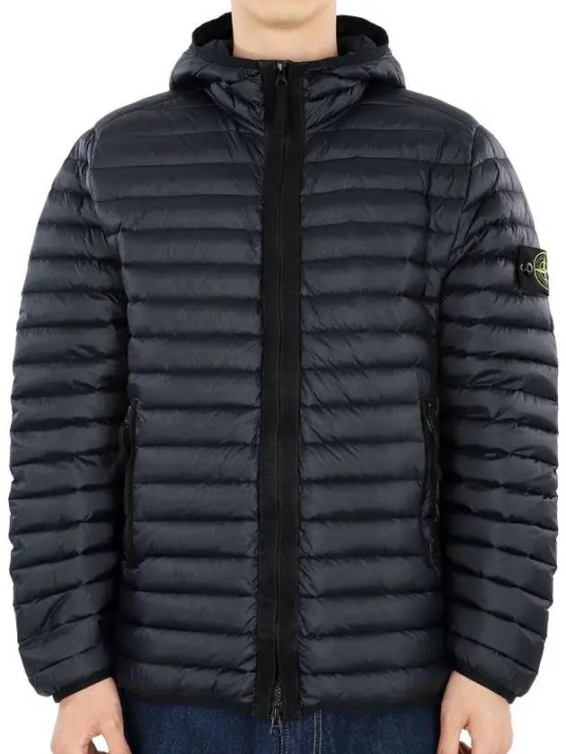 Loom Woven Chambers Down Padding Dark Navy - STONE ISLAND - BALAAN 3