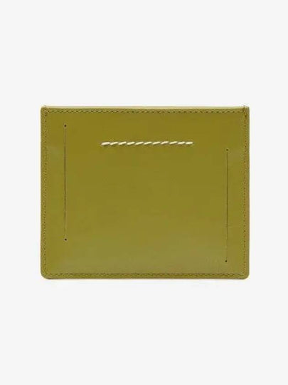 Stitched Leather Card Wallet Green - MAISON MARGIELA - BALAAN 2