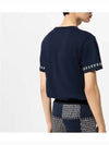 Signature short sleeve crew neck t shirt navy blue 1AFXJO - LOUIS VUITTON - BALAAN 4