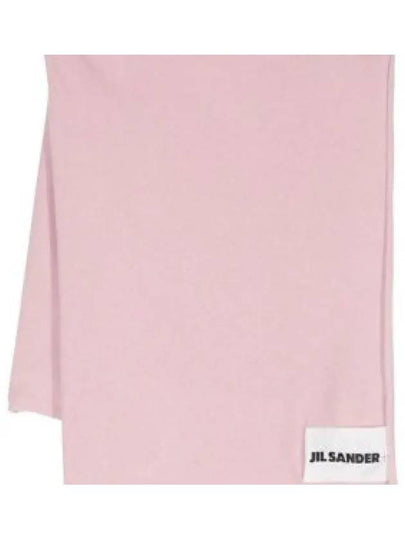 Logo Patch Cashmere Scarf Pink - JIL SANDER - BALAAN 2