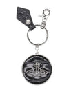 ORB Logo Charm Crocodile Skin Metal Key Ring Black - VIVIENNE WESTWOOD - BALAAN 2