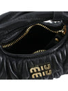 Wander Matelasse Micro Nappa Leather Hobo Mini Bag Black - MIU MIU - 11