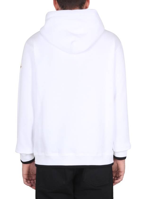 Born To Protect FRGMT Logo Fleece Hoodie Optical White - MONCLER - BALAAN 4