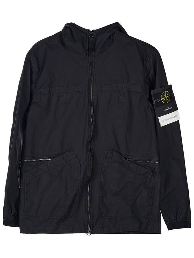 Men's Aggressive Gomato Zip Up Hoodie Black - STONE ISLAND - BALAAN 11