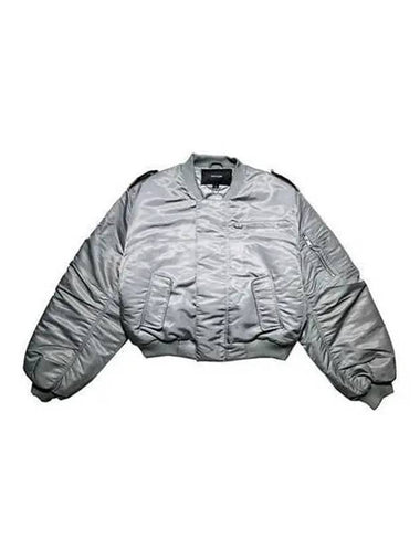 Entire Studios Collar Cropped Bomber Jacket Gray ES2234 - ENTIRE STUDIOS - BALAAN 1