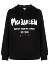 Graffiti Logo Hoodie Black - ALEXANDER MCQUEEN - BALAAN 2