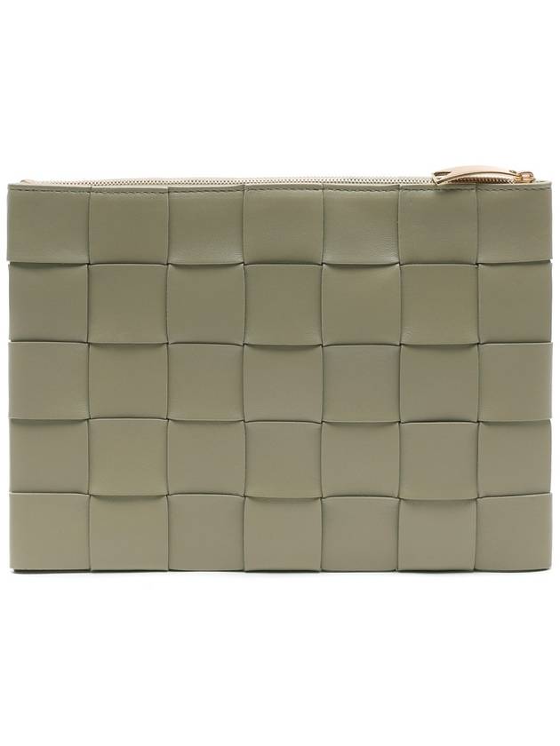 Cassette Intrecciato Medium Clutch Bag Travertine - BOTTEGA VENETA - BALAAN 5