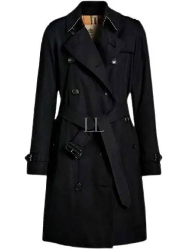 The Mid-length Kensington Heritage Trench Coat Midnight Blue - BURBERRY - BALAAN 2