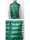 1A10700 53029 87F GUI Logo Patch Padded Vest Green Men's Jacket TJ - MONCLER - BALAAN 5