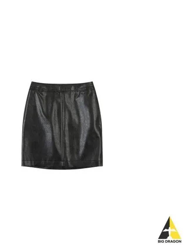 CRS Women s Leather Skirt 9035 Black - KANGOL - BALAAN 1