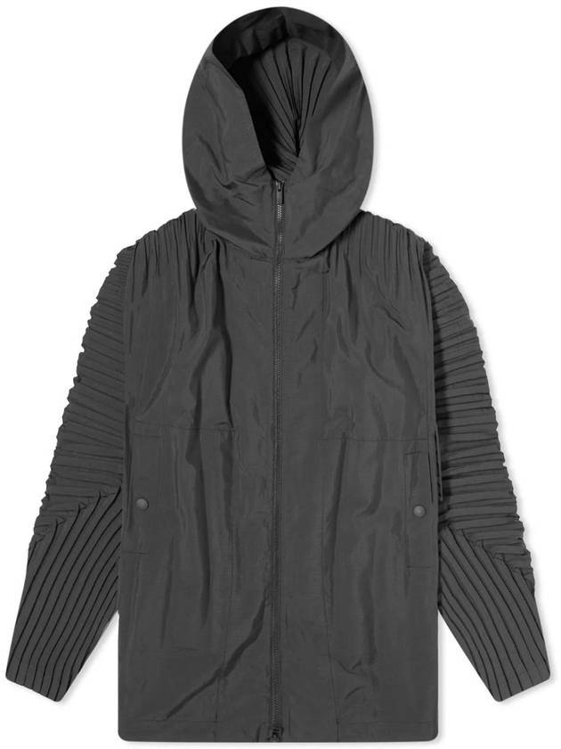 Cascade Hooded Jacket Black - ISSEY MIYAKE - BALAAN 1