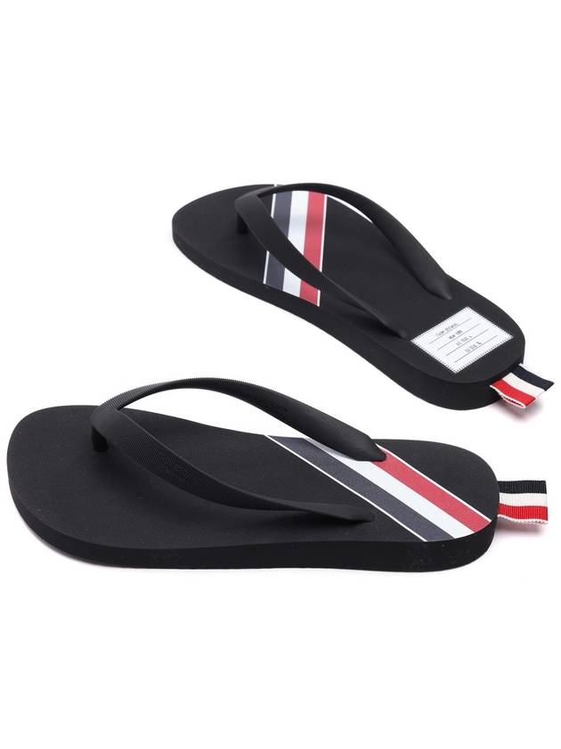 Three Stripe Flip Flops Black - THOM BROWNE - BALAAN 7