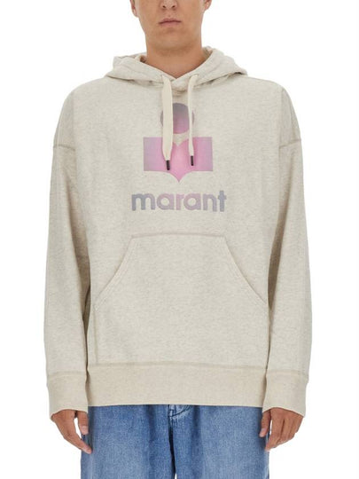 Miley Logo Print Hoodie Ecru - ISABEL MARANT - BALAAN 2