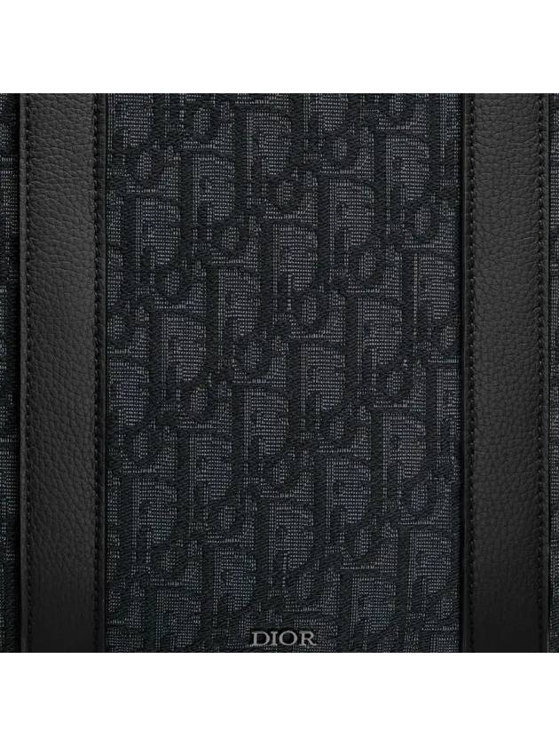 Men s Zipper Briefcase Oblique Jacquard Black 1ESBR180YKY H03E - DIOR - BALAAN 5