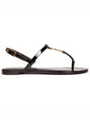 Women's Monogram Cassandra Sandals Black - SAINT LAURENT - BALAAN 3