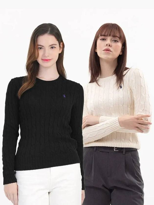 Women's slim fit cotton cable knit sweater 211891640 - POLO RALPH LAUREN - BALAAN 2