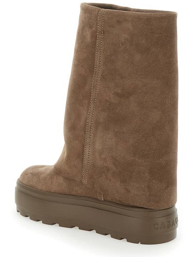 'New Double Face' Beige Reversible Boots In Suede Woman - CASADEI - BALAAN 3