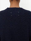 Back Stitch Crew Neck Knit Top Navy - MAISON MARGIELA - BALAAN 6