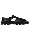 Brutus Interwoven Design Leather Sandals Black - CAMPER - BALAAN 2