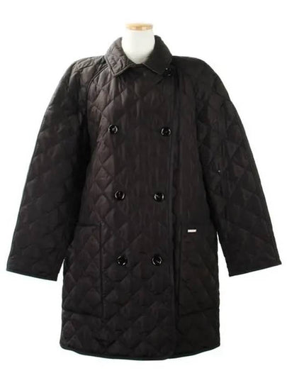 Tything Diamond Quilted Double Coat Black - BURBERRY - BALAAN 2