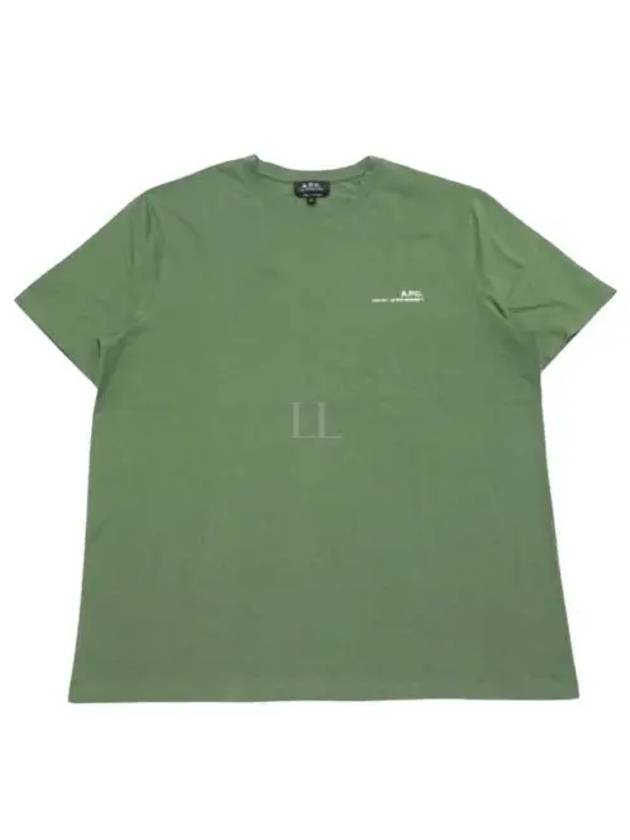 Men's Item Logo Cotton Short Sleeve T-Shirt Green - A.P.C. - BALAAN 2