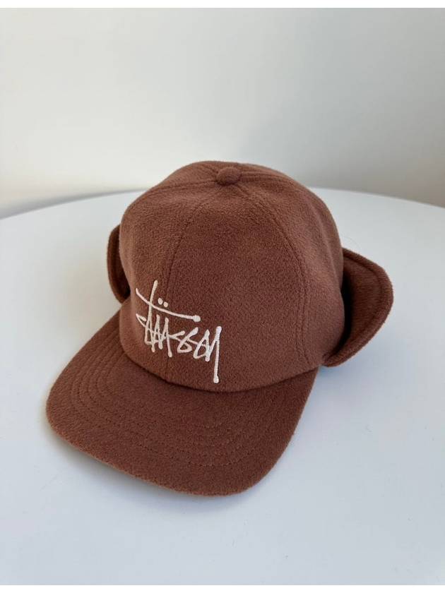 Ear Flap Wool Fleece Crown Cap 1311159 Brown S M L XL - STUSSY - BALAAN 1