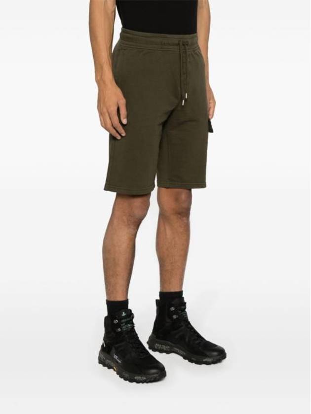 Light Fleece Utility Shorts Green - CP COMPANY - BALAAN 4