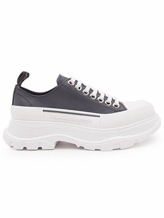 Women's Tread Slick Low Top Sneakers White Grey - ALEXANDER MCQUEEN - BALAAN.