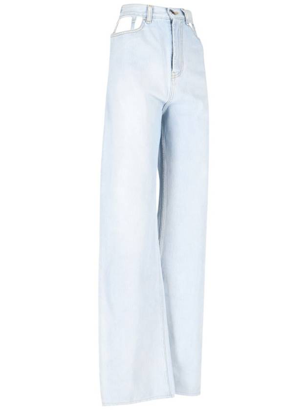 Women's Cut Out Straight Jeans Light Blue - MAISON MARGIELA - BALAAN 3