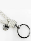 Intrecciato Leather Key Holder White - BOTTEGA VENETA - BALAAN 4