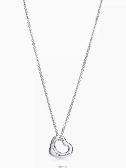 Elsa Peretti Open Heart Pendant Necklace Silver - TIFFANY & CO. - BALAAN 2