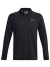 Men's UA Matchplay Long Sleeve Polo Shirt Black - UNDER ARMOUR - BALAAN 2