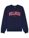 Crew Neck Print Sweatshirt Navy - SPORTY & RICH - BALAAN 2