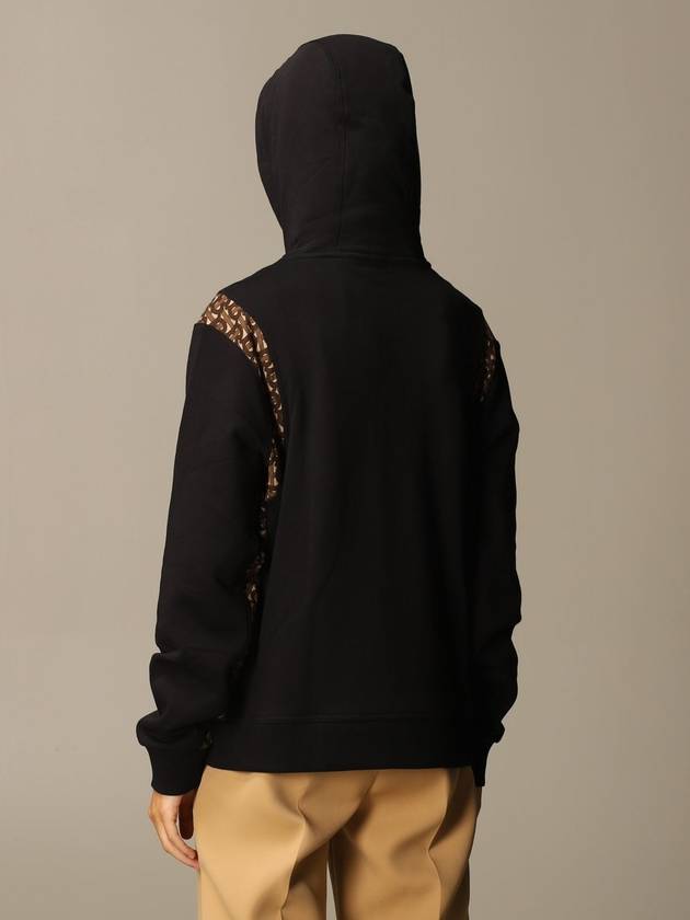 monogram print panel oversized hoodie - BURBERRY - BALAAN.