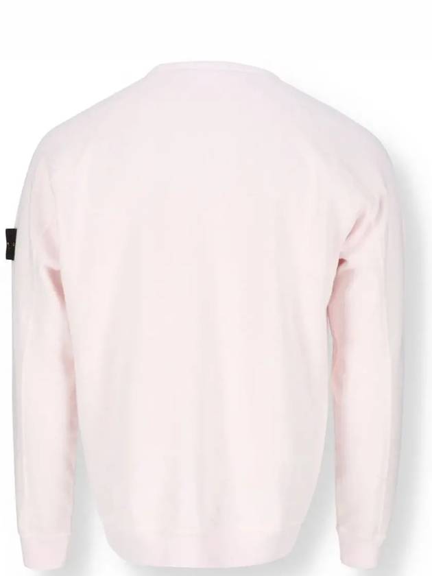 Garment Dyed Malfile Fleece Crewneck Sweatshirt Light Pink - STONE ISLAND - BALAAN 5