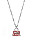 Charms sterling silver and enamel red Sophia bag pendant necklace - SALVATORE FERRAGAMO - BALAAN 1