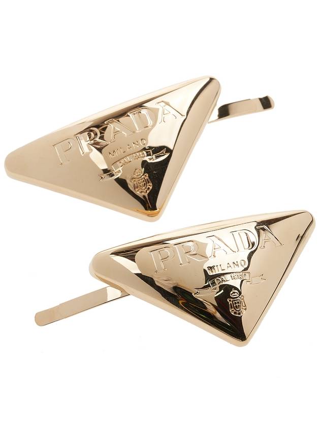 Metal Hair Clip Gold - PRADA - BALAAN 4