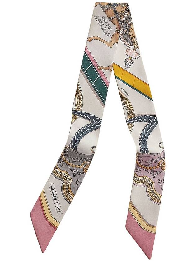 Grand Apparat Twilly Silk Scarf Rose Nacre - HERMES - BALAAN 2