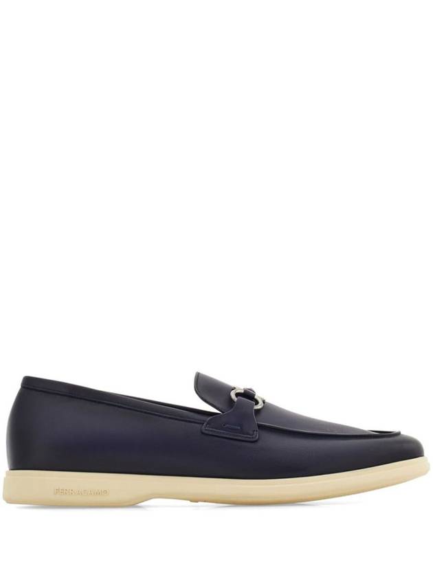 Salvatore Ferragamo Cosimo Leather Casual Loafers With Gancini Buckle Shoes - SALVATORE FERRAGAMO - BALAAN 1