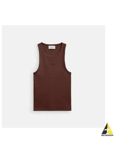 Ribbed Signature Tank Top CS609 BRN - COACH - BALAAN 2