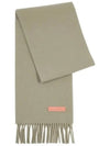 Fringe Wool Scarf Khaki Green - ACNE STUDIOS - BALAAN 4