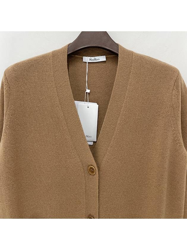 Villar Wool Cashmere Cardigan Camel - MAX MARA - BALAAN 5