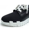 Depart Knit Low Top Sneakers Noir - HERMES - BALAAN 8