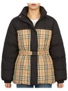 Check Reversible Down Padding Beige Black - BURBERRY - BALAAN 4