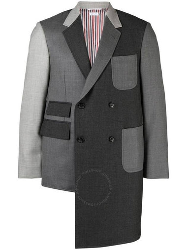 Thom Browne Men's Dark Grey Funmix Twill Sport Coat, Brand Size 3 (Large) - THOM BROWNE - BALAAN 1