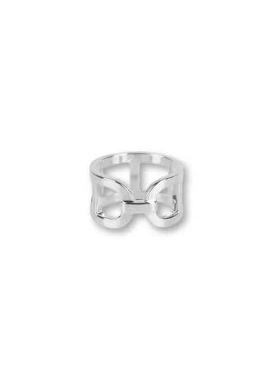 Medium Ever Chandal Enchaine Ring Sterling Silver - HERMES - BALAAN 2